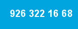 926 322 16 68 926 322 16 68